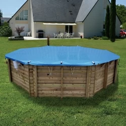 Bâche à barres pour piscines bois