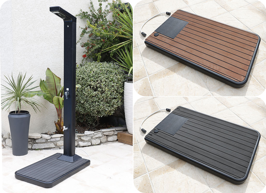 Support pour douche solaire Solaris Ubbink avec extension capacité réservoir 20L