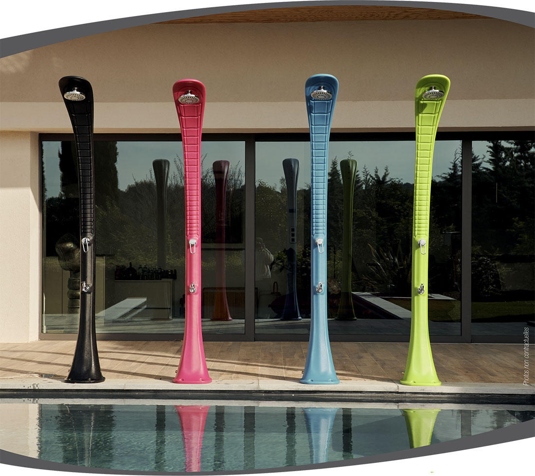 Douche solaire Cobra 32L courbe Poolstar Formidra