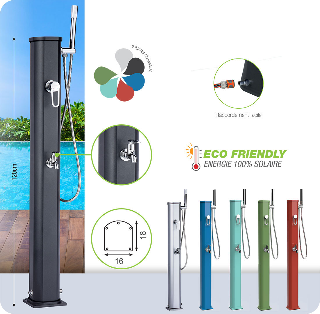 Dimensions douche solaire Jolly Go