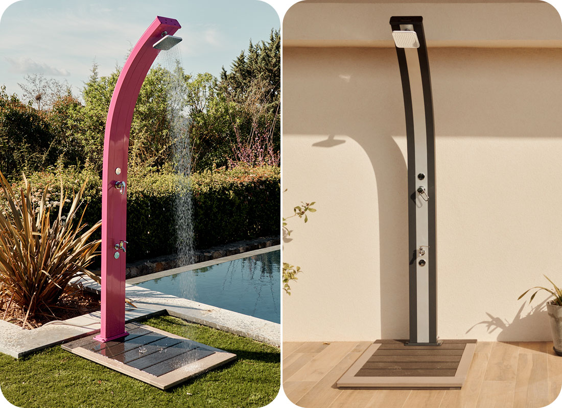 Douche solaire Spring 30L courbe Poolstar Formidra