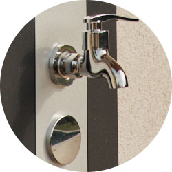 Rince-pieds de la douche solaire Spring 30L courbe Poolstar
