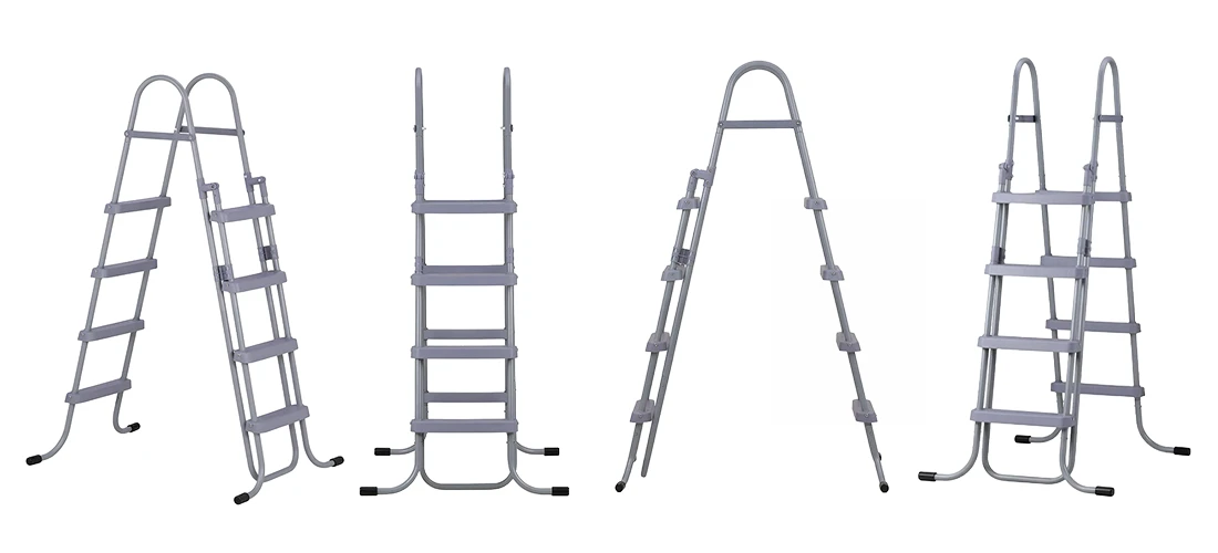 Echelle de sécurité 4 marches pour piscine hors-sol vue générale
