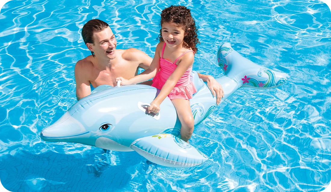 Dauphin gonflable à chevaucher Intex