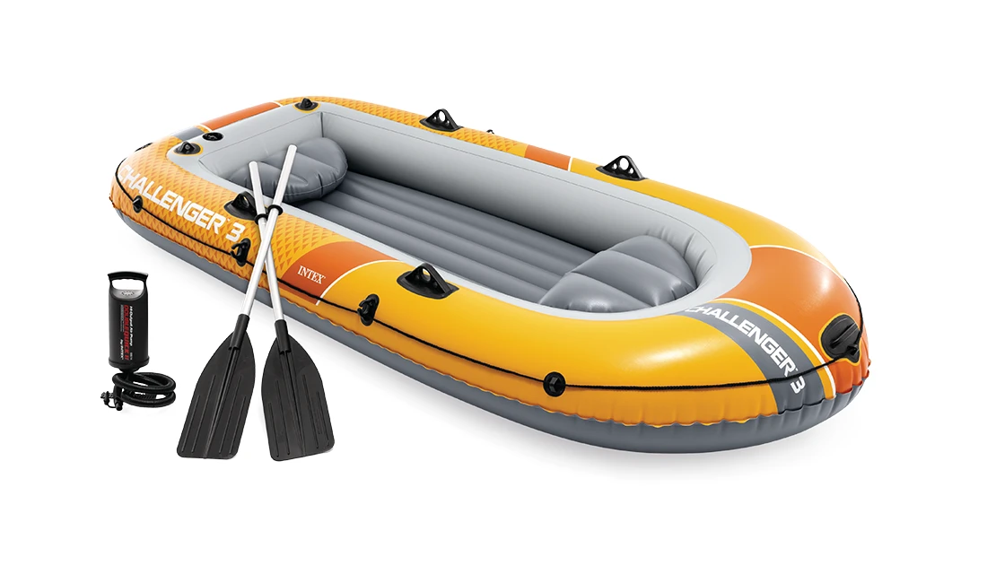 Bateau gonflable Challenger 3 Intex set complet avec gonfleur et rames