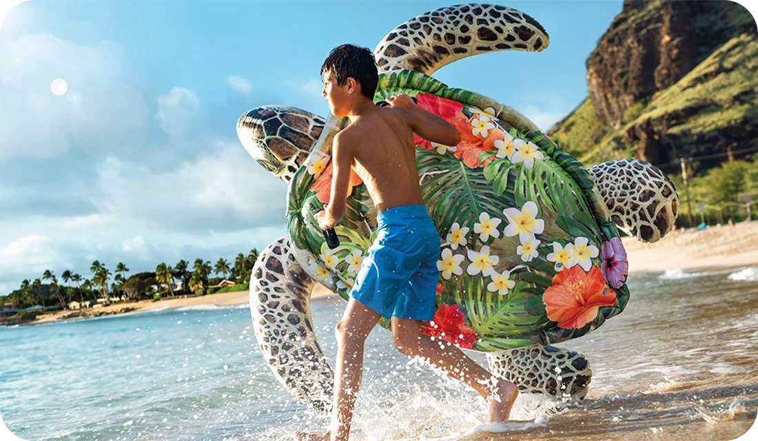 Bouée gonflable Tortue Aloha Intex à chevaucher