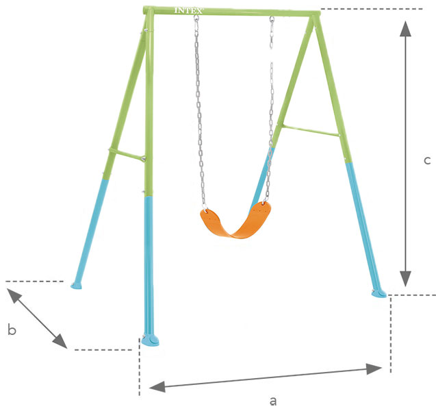 Dimensions portique Intex 2 en 1 balançoire et siège bébé