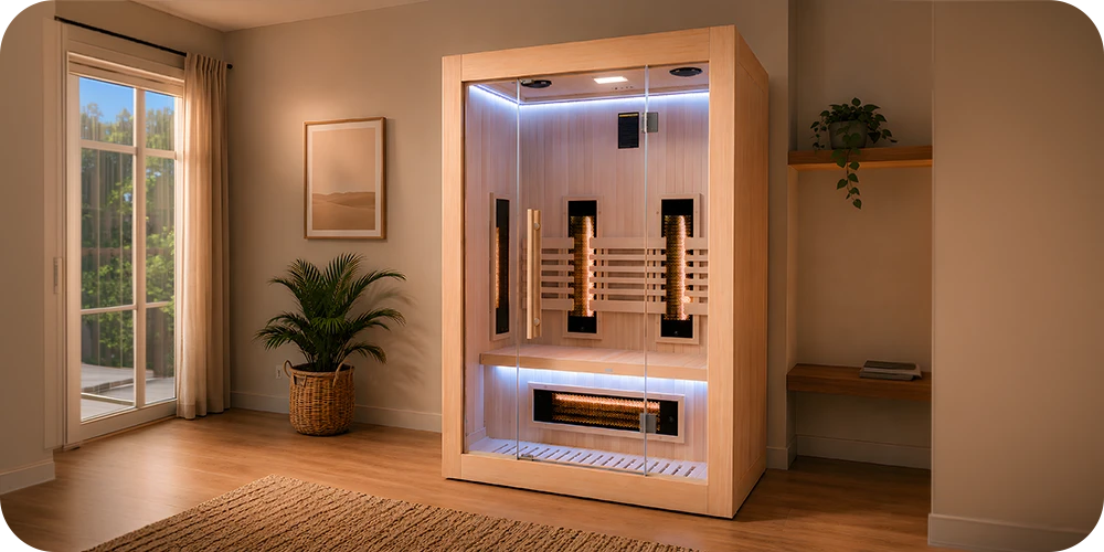 Sauna infrarouge Sense IR 2 places compatible installation en intérieur