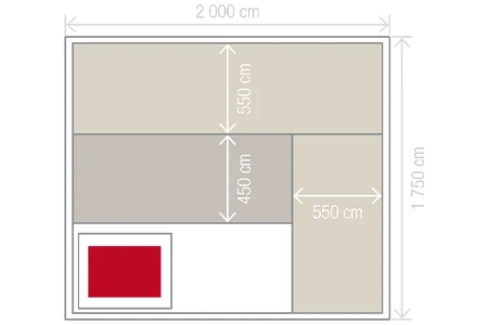 Dimensions sauna Eccolo 6 places