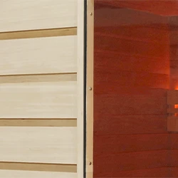 Bois massif et verre sécurisé Sauna vapeur Eccolo 6 places