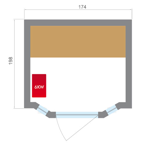 Dimensions sauna Zen 4 places