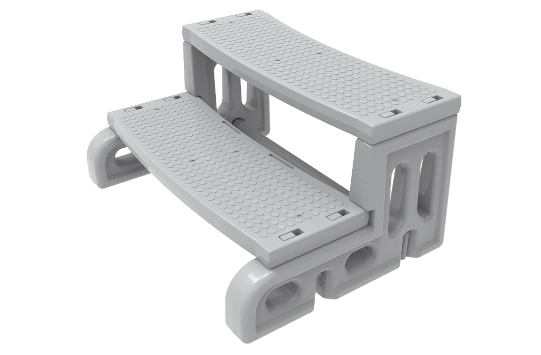 Marche-pied 2 marches spécial spa robuste et durable