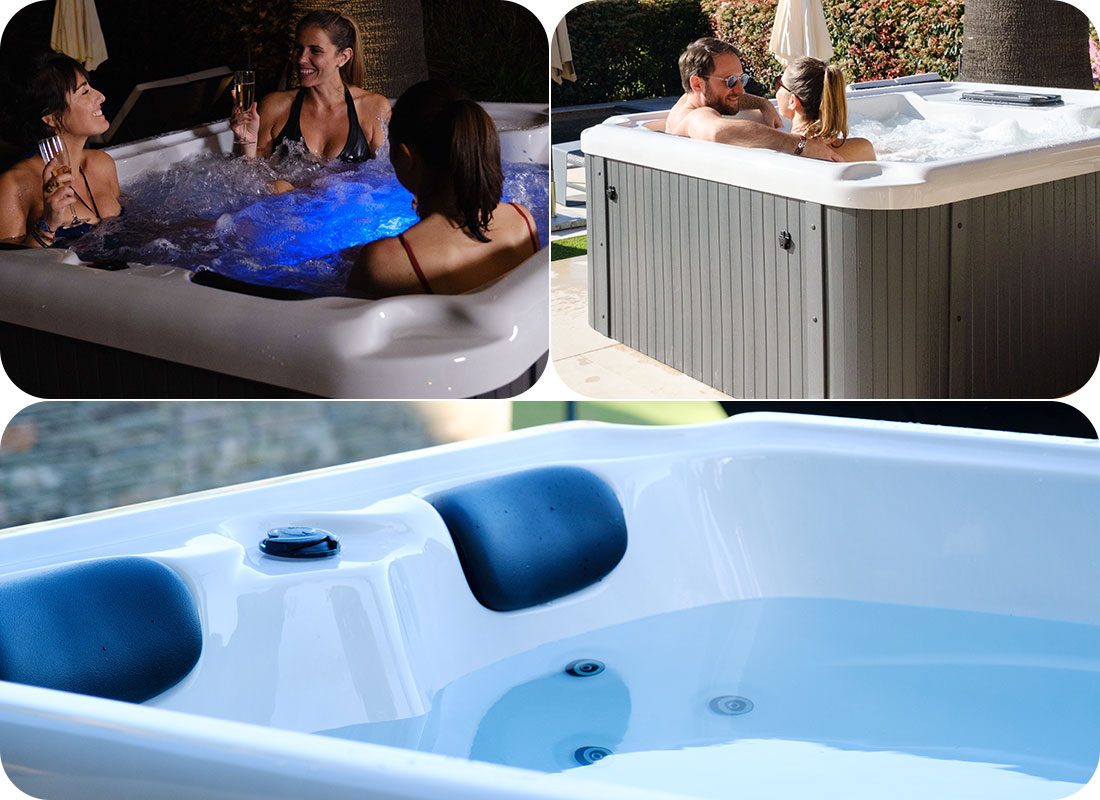 Spa acrylique Bestway connexté avec 2 banquettes