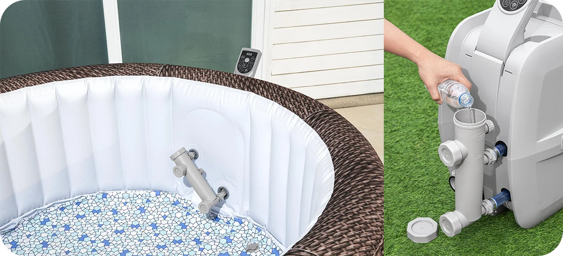 Boitier de détartrage pour Spa Bestway Lay-Z pour entretenir la pompe du spa.