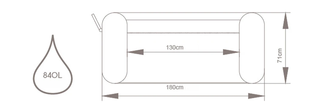 Dimensions du spa gonflable carré Bestway Hawaii AirJet 4-6 places