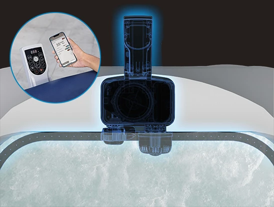 Bloc de filtration UltraFit intégré à la structure gonflables du spa Bestway Hawaii 4-6 places AirJet