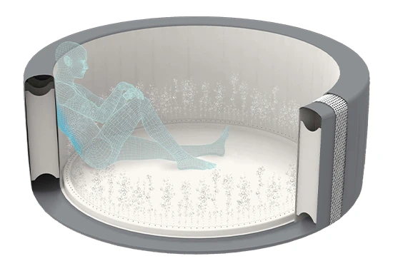 Structure Tritech AirJet pour spa Bestway Hawaii 8 avec 190 diffuseurs de bulles AirJet