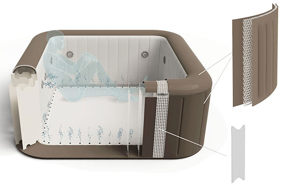 Structure pour spa Bestway Palma Lay-Z Hydrojet Pro