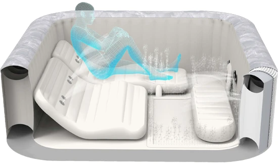 Technologie AirJet pour spa Bestway Lay-Z San Francisco 7 places et ses 180 diffuseurs 