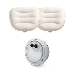 Appuis tête et éclairage LED offerts Spa Blue Navy Intex bulles 4 places luxe