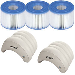 Diffuseur Spa Gonflable pour Purespa Carbone Intex bulles et jets octogonal 6 places