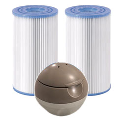 Diffuseur Spa Gonflable pour spa Intex LED Ardoise luxe 6 places gris