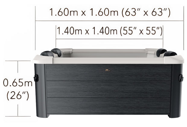 Dimensions du spa MSpa Oslo 6 places