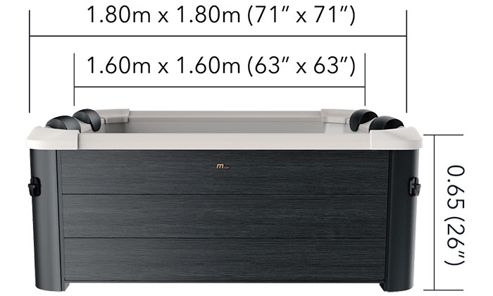 Dimensions du spa MSpa Oslo Plus 6-8 places