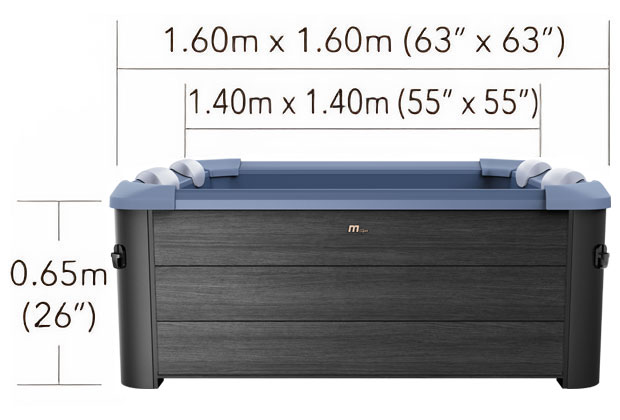 Dimensions du spa MSpa Sapphire 6 places