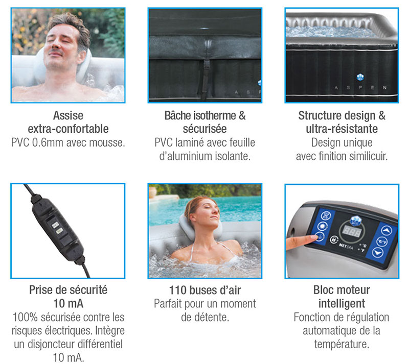Avantages spa gonflable Aspen