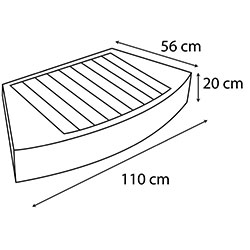 Dimensions marchepied avec renfort bois composite pour spa Octopus NetSpa