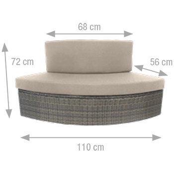 Banc avec coussins pour spa Vita NetSpa