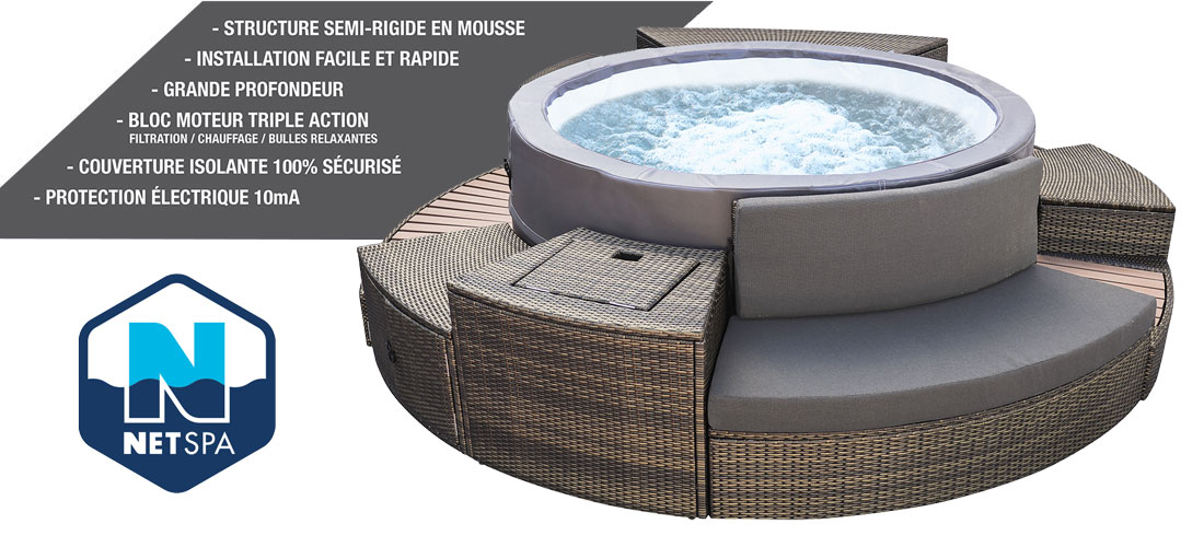 Spa NetSpa Vita Premium avec mobilier