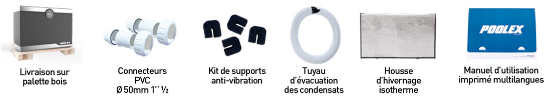 Accessoires inclus pompe à chaleur Silent Max