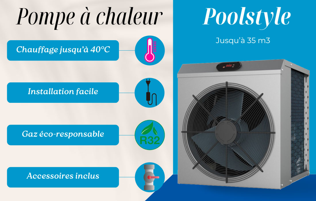 Pompe à chaleur piscine Poolstyle Mini