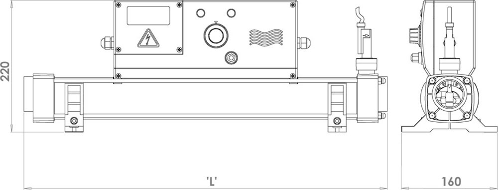 Réchaufeur Electro Vulcan analogique pour piscine