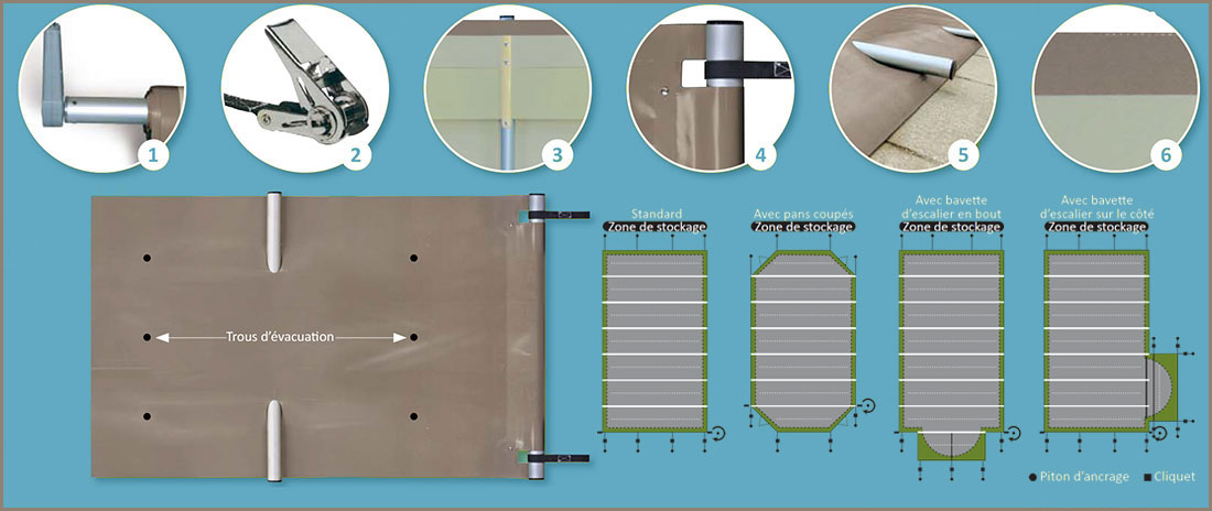 Bâche à barres piscine Premium