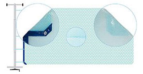 Bâche à bulles Solo bordée sur une seule largeur, brut de coupe