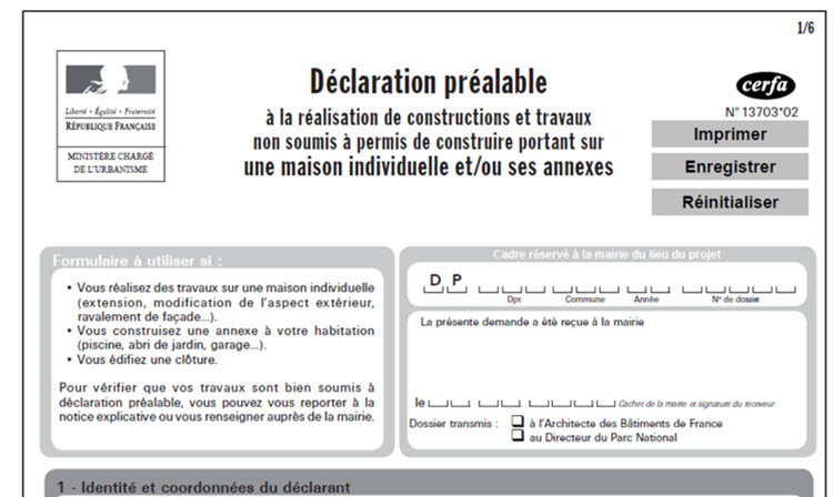 exemple de déclaration pour une piscine enterrée