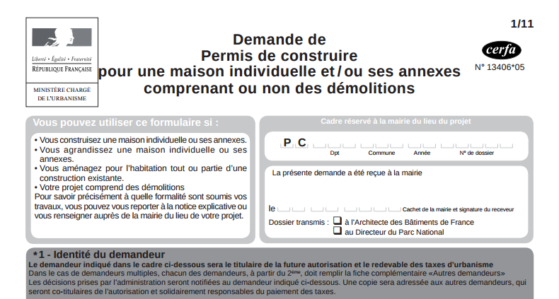 exemple de permis de constuire pour une piscine et son abri