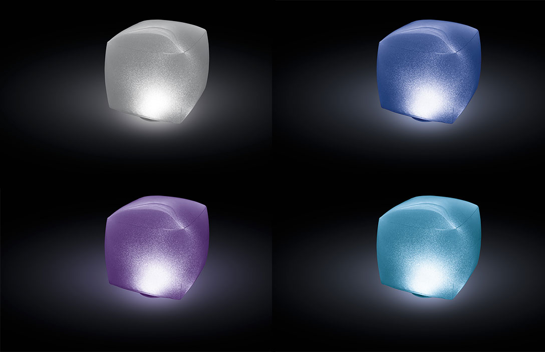 Cube LED flottant pour piscine ou spa