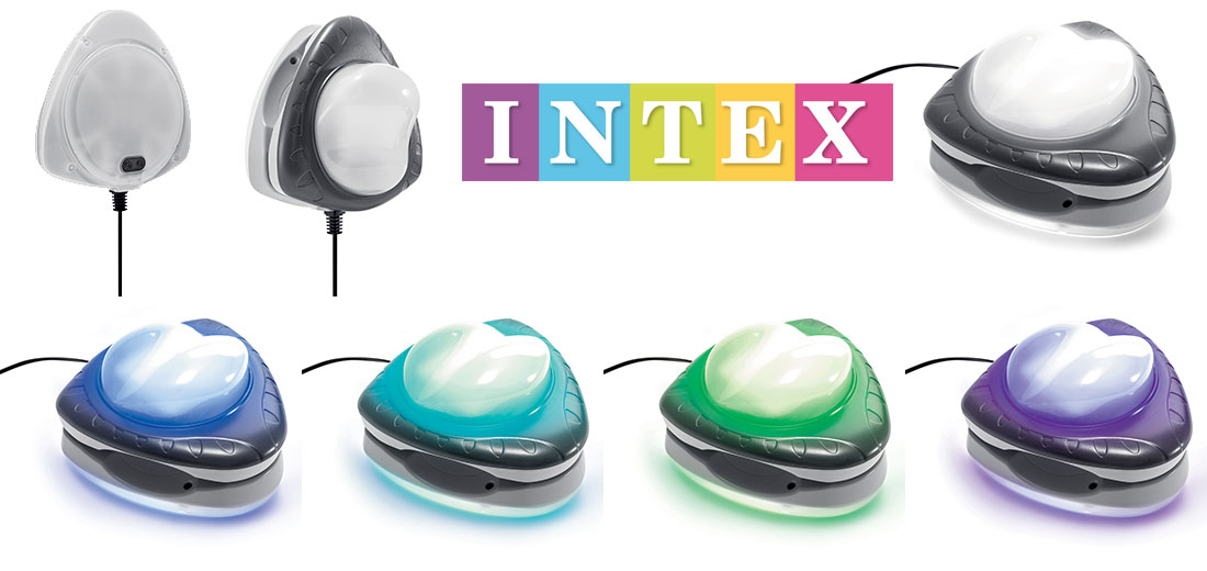 Intex Piscine - Lampe sans fil - Spot de piscine LED magnétique