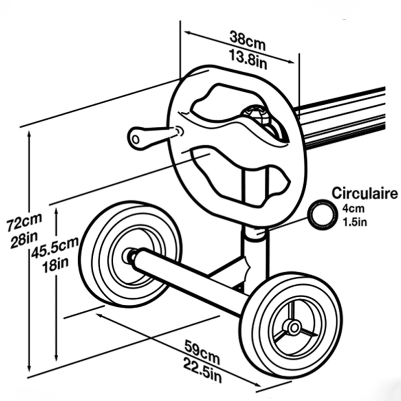 Dimensions enrouleur Thor Deluxe Kokido