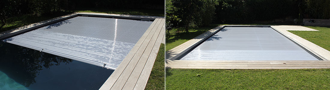 Couverture automatique immergé piscine banquette Linea Cover