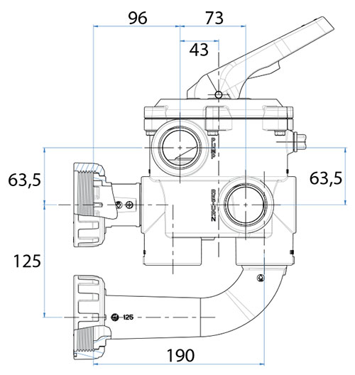 Vanne multivoies Astral Classic 2 pouces