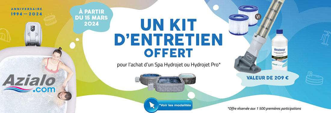 200 € d'accessoires Offerts pour l'achat d'un spa Bestway Hydrojet