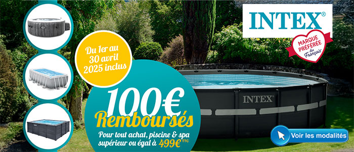 100 € remboursés pour l'achat d'une piscine ou d'un spa Intex