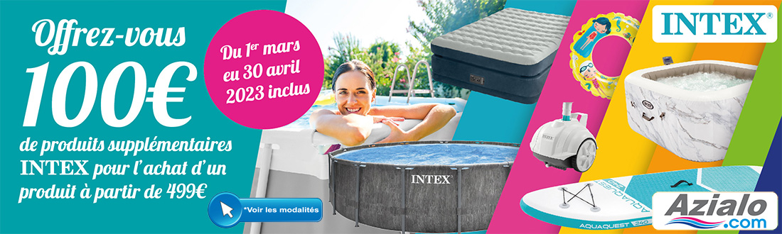 100 € d'accessoires Intex remboursés