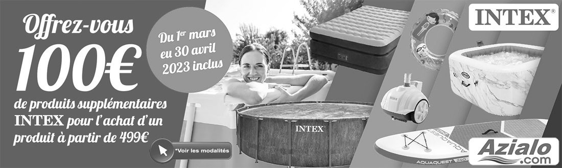 Offre 100€ d'accessoires Intex remboursés