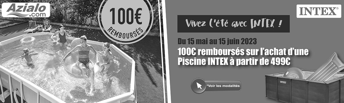 Offre 100€ remboursés sur une sélection de piscines Intex